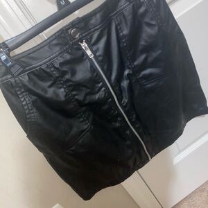 Black Leather Skirt